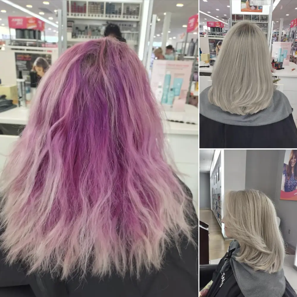 Spring Hill Hair Salon Before and After example 2 - Amazing color correction